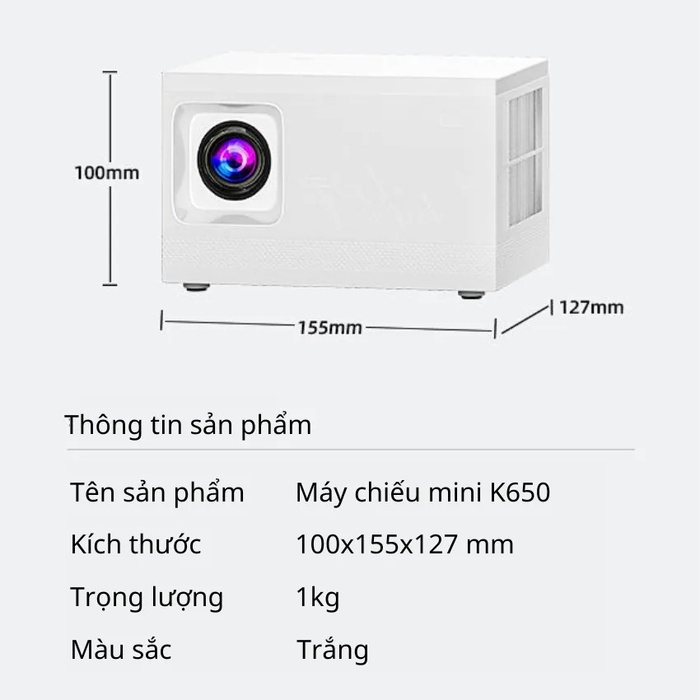 Máy chiếu Mini KAW K650 Plus Siêu nét giải trí xem phim, Hệ điều hành Android