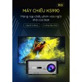 Máy chiếu Mini KAW KS990, Tự động lấy nét, Tự động chỉnh góc, Điều khiển bằng giọng nói