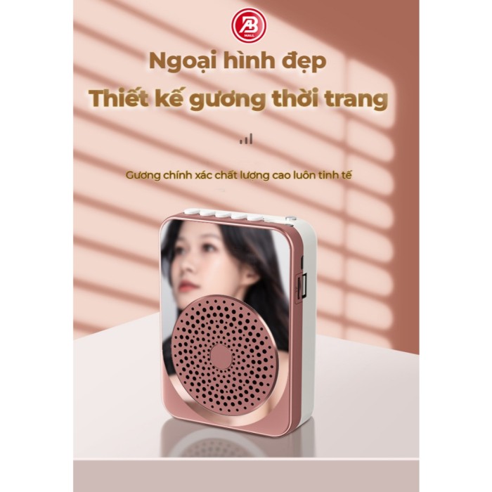 Máy trợ giảng, Loa trợ giảng cao cấp không dây FM, Tặng kèm 2 Mic, Pin trâu, Nhỏ gọn,  Âm thanh lớn