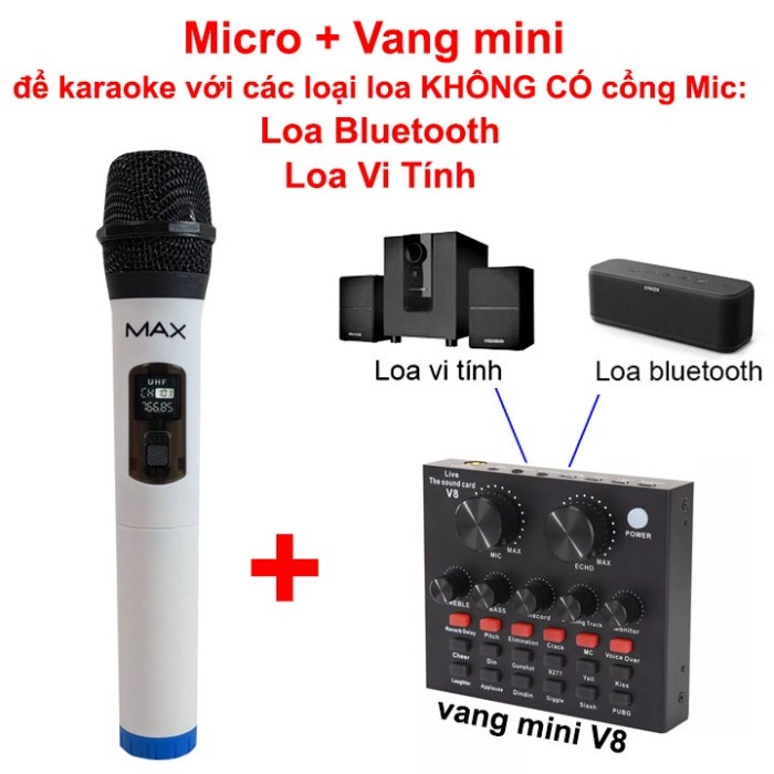 Micro Karaoke Không Dây MAX-21 – Âm Thanh Chuyên Nghiệp, Kết Nối Dễ Dàng