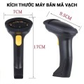 Máy quét mã vạch không dây đa tia chính hãng KAW, Siêu nhạy, đa tia, QRcode, Bluetooth điện thoại